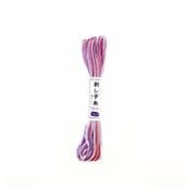 73 - FIL SASHIKO DEGRADE ROSE/PARME 20M