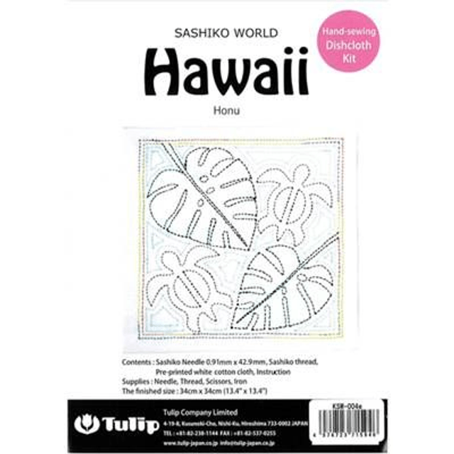 KIT SASHIKO WORLD - TULIP- SERIE HAWAÏ