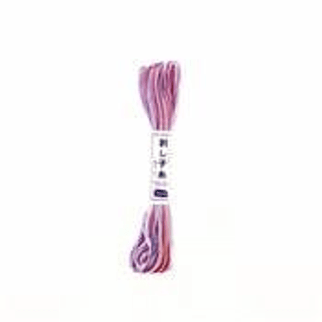 73 - FIL SASHIKO DEGRADE ROSE/PARME 20M